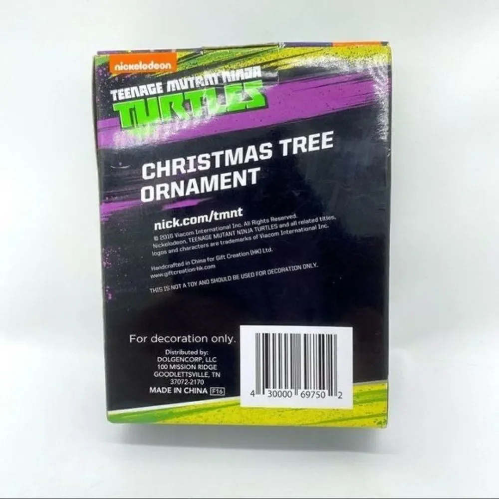 Teenage Mutant Ninja Turtles Christmas Ornaments Donnie & Leo Nickelodeon New